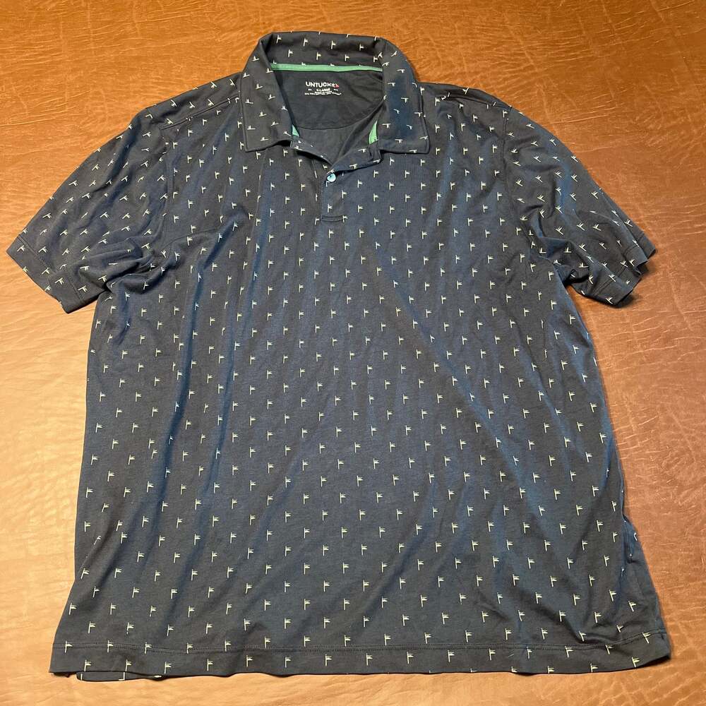 UNTUCKit Printed Jersey Performance Polo